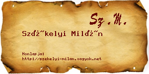 Székelyi Milán névjegykártya